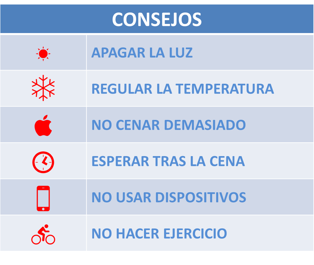Consejos para dormir